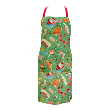 Apron | Holiday Green | Linen